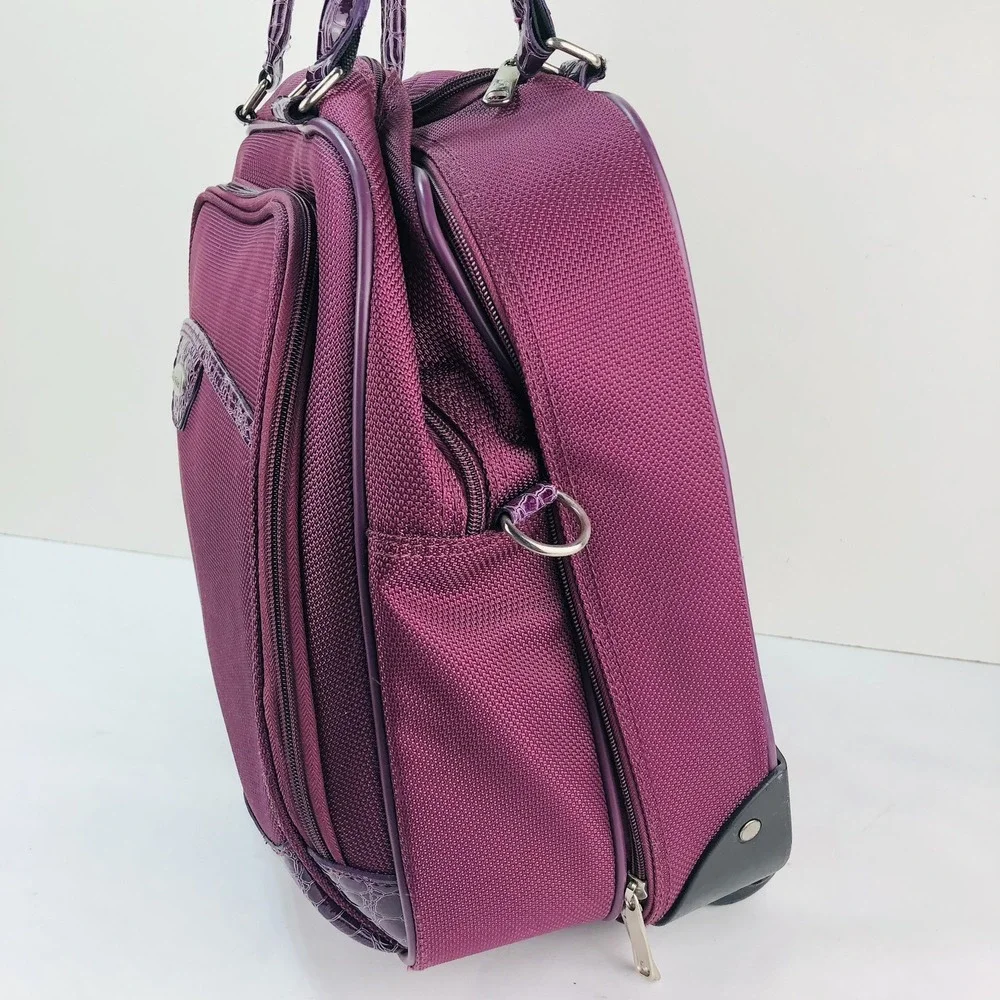 Samsonite Silhouette Carry-On Suitcase Purple 2-Wheel Under Seat Luggage